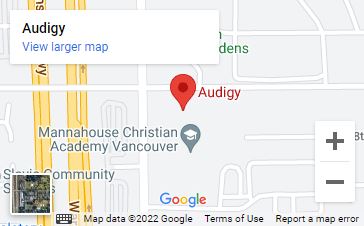 A map of Audigy's headquarters in Vancouver, WA